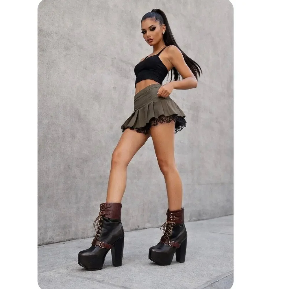 Miista Andee Italian Leather Platform Booties | Y2K Statement Heel